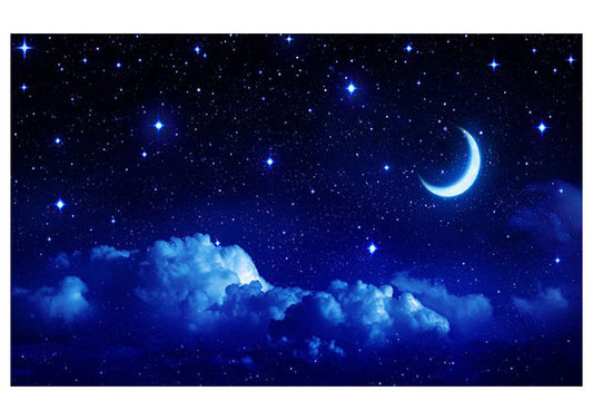 Fabric backdrop-Moon With Stars Theme