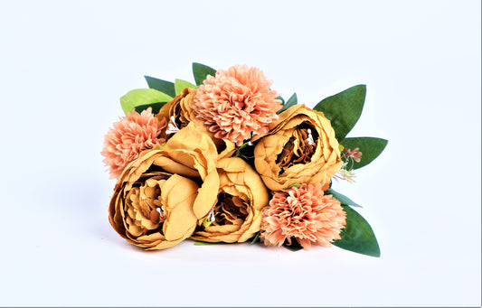 Artificial Amber Rose Peony flower
