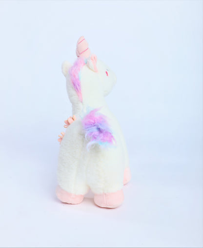 Pink and White Unicorn Teddy Bear Plush Soft Toy