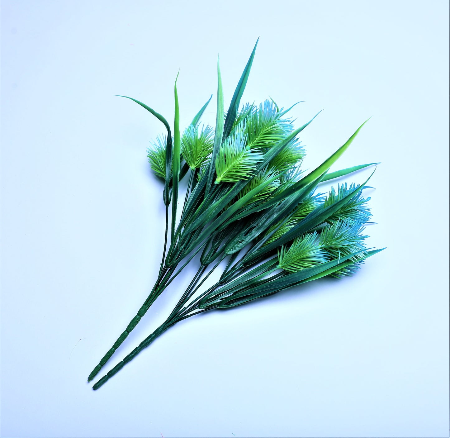 Artificial Sky blue and Green flowers sticks Bunch