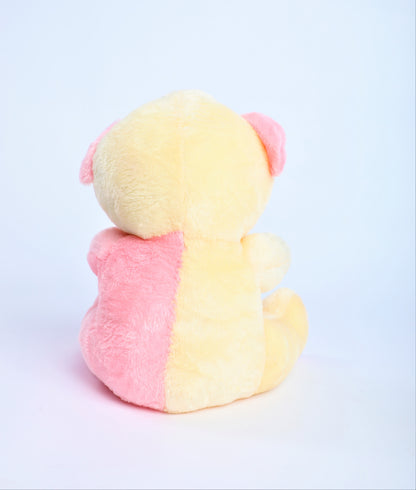 Teddy Bear-yellow with pink colour